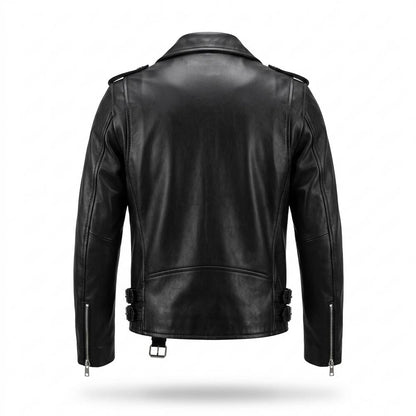 Lederjacken Outlet24 - Sidok | Asymmetrische Taillierte Lederjacke Herren