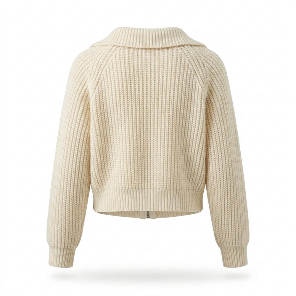 Lederjacken Outlet24 - Camad | Strukturiert Taillenkurz Strickjacke Damen
