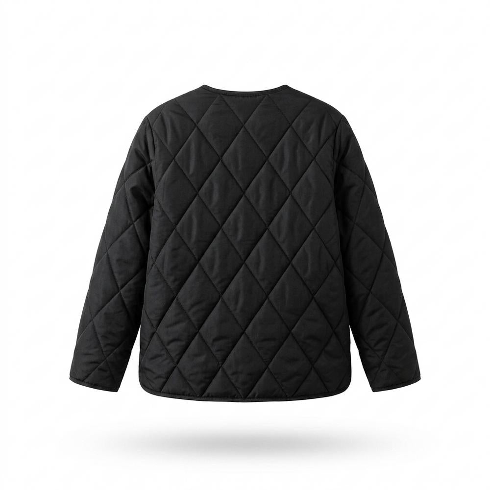Lederjacken Outlet24 - Nates | Gesteppt Kragenlos Jacke Damen