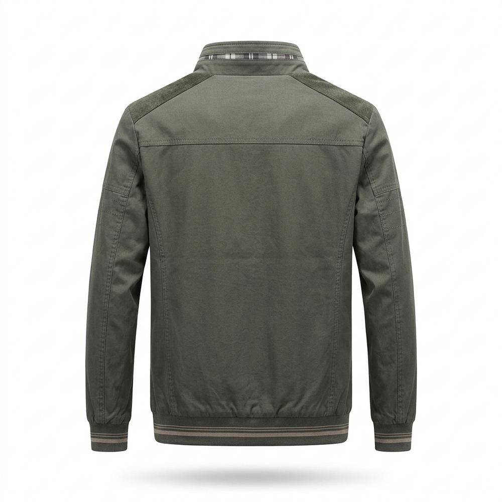 Lederjacken Outlet24 - Relam | Gefütterte Gerippte Jacke Herren