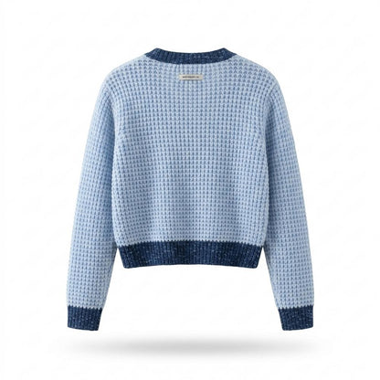 Lederjacken Outlet24 - Kenes | Strukturiert Kurzgeschnitten Cardigan Damen
