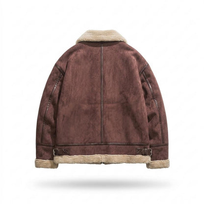 Lederjacken Outlet24 - Zilel | Gefütterte Kurze Wildleder-Jacke Unisex