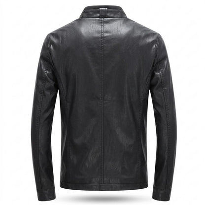 Lederjacken Outlet24 - Verin | Gefüttert Tailliert Lederjacke Herren