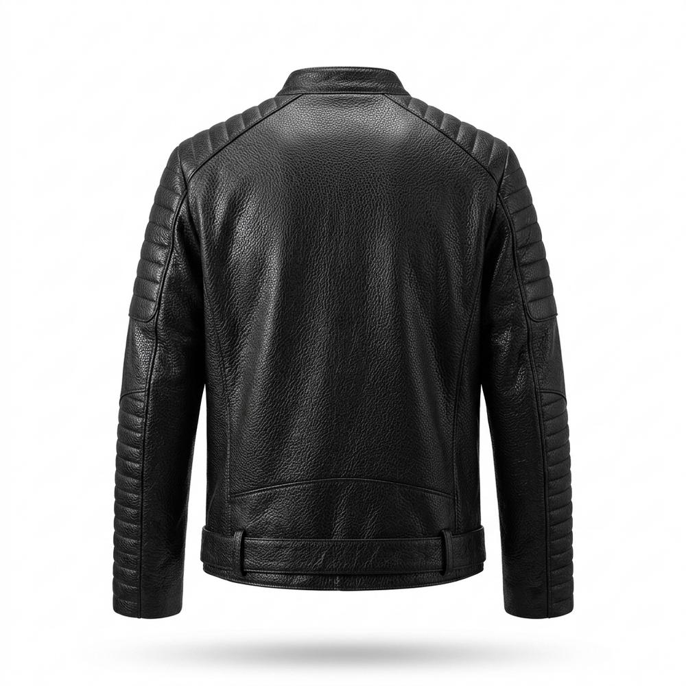 Lederjacken Outlet24 - Livim | Genarbt Gesteppt Lederjacke Herren