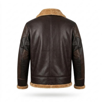 Lederjacken Outlet24 - Aukod | Gefütterte Zweifarbige Lederjacke Herren