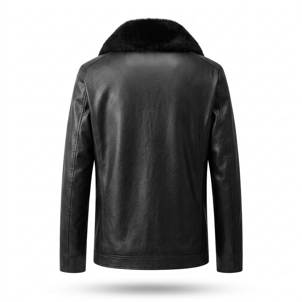 Lederjacken Outlet24 - Easim | Warm Gefüttert Lederjacke Herren