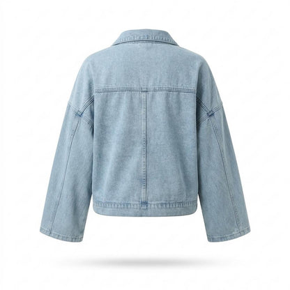 Lederjacken Outlet24 - Vopul | Kurzgeschnittene Kragenlose Jacke Damen