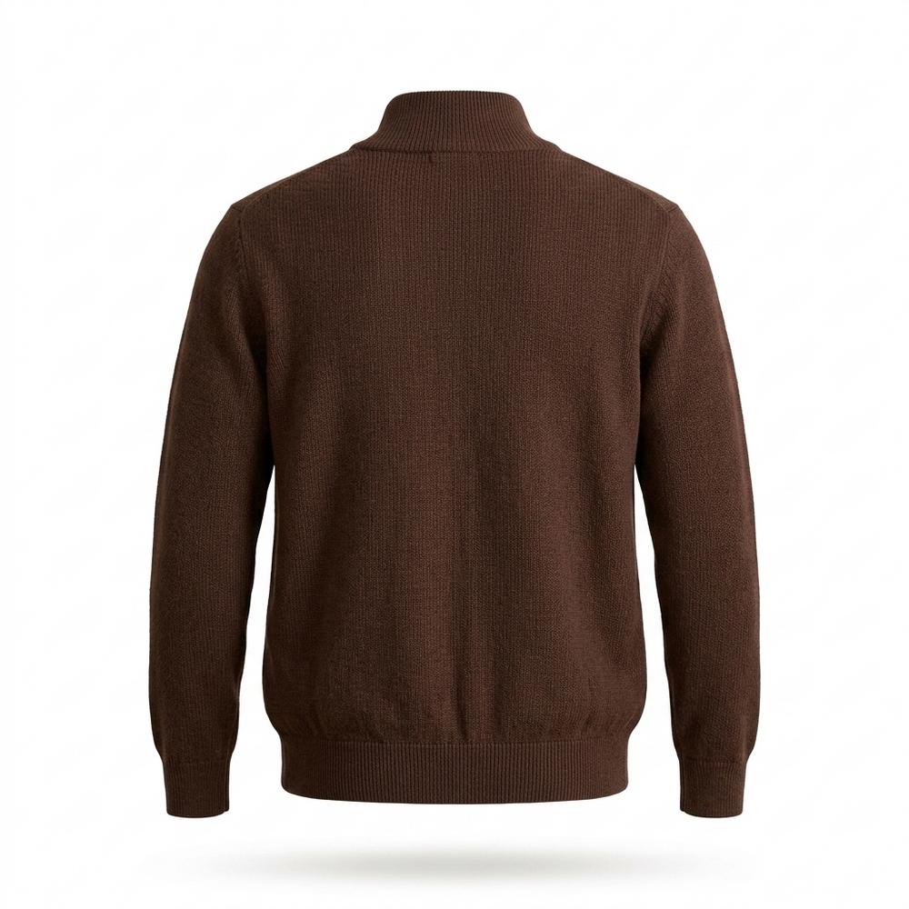 Lederjacken Outlet24 - Cohek | Strukturiert Hochgeschlossen Strickjacke Herren