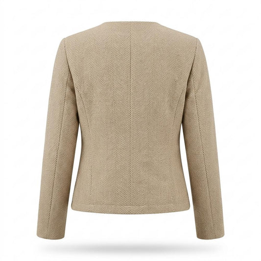 Lederjacken Outlet24 - Rihus | Kragenlos Strukturiert Jacke Damen