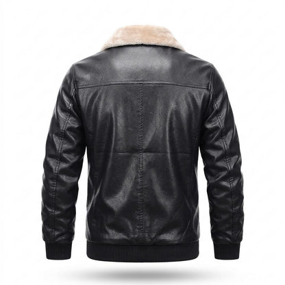 Lederjacken Outlet24 - Sosam | Gefütterte Gekrispelte Lederjacke Herren