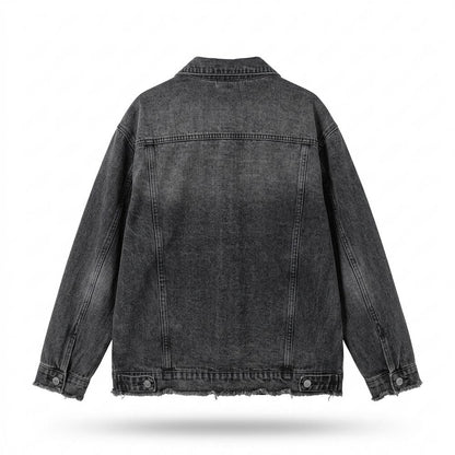 Lederjacken Outlet24 - Lurun | Weit geschnittene Denim Jacke Damen