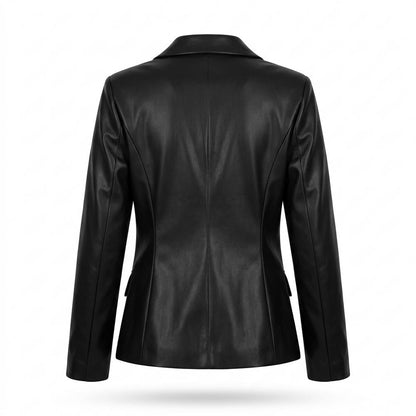 Lederjacken Outlet24 - Ditem | Zweireihig Tailliert Lederjacke Damen