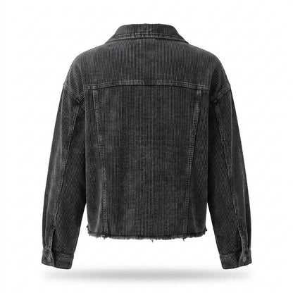Lederjacken Outlet24 - Cizat | Gerippt Gewaschen Jacke Damen