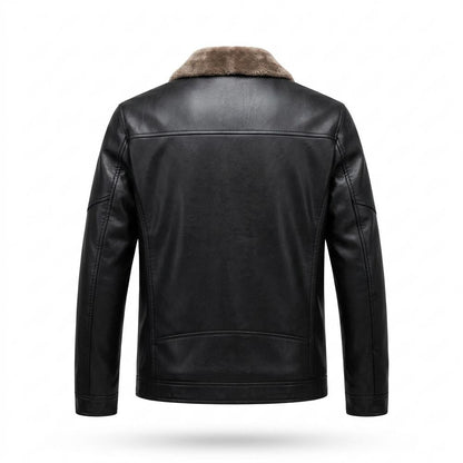 Lederjacken Outlet24 - Kanol | Gefütterte Shearling Lederjacke Herren
