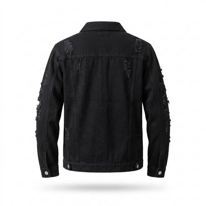 Lederjacken Outlet24 - Lyven | Zerrissen Geknöpft Jacke Herren