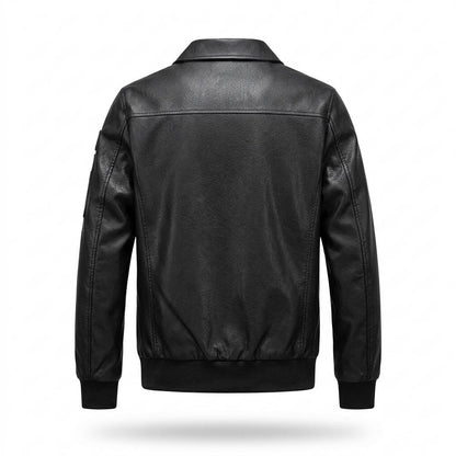 Lederjacken Outlet24 - Vusil | Applizierte Langärmelige Lederjacke Herren