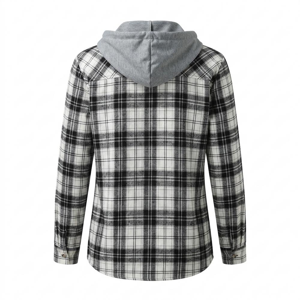 Lederjacken Outlet24 - Lolud | Kariertes Langärmliges Hemd Damen