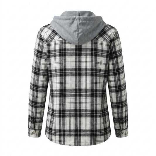 Lederjacken Outlet24 - Lolud | Kariertes Langärmliges Hemd Damen