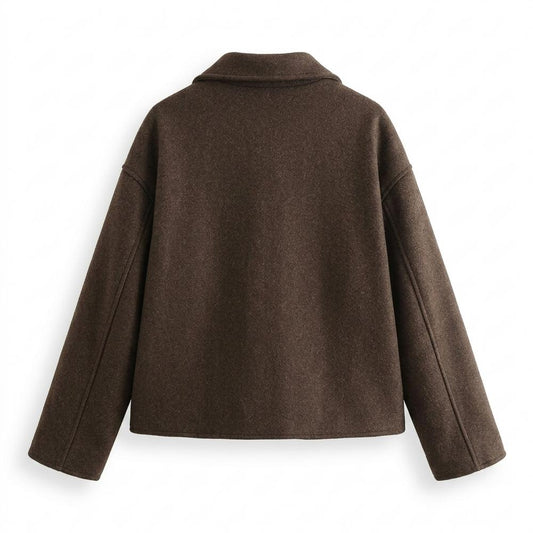 Lederjacken Outlet24 - Nomiv | Reißverschluss Woll Jacke Damen