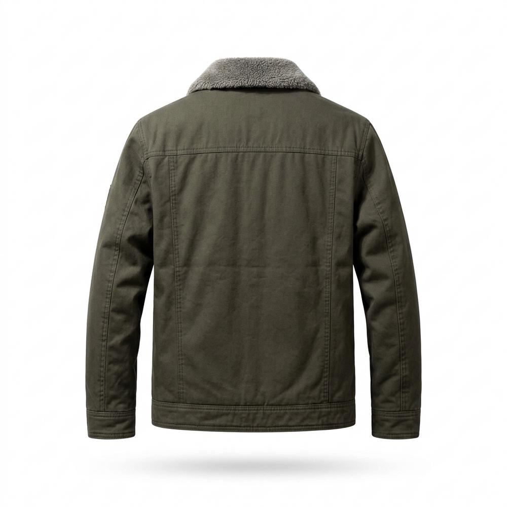 Lederjacken Outlet24 - Kigel | Gefütterte Geknöpfte Jacke Herren