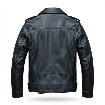 Lederjacken Outlet24 - Renun | Asymmetrisch Gegürtelt Lederjacke Herren