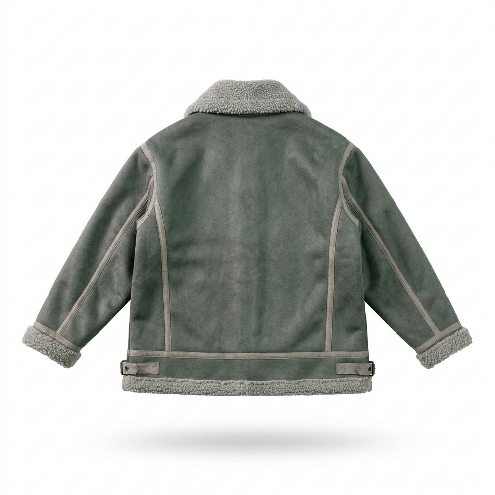 Lederjacken Outlet24 - Noken | Gefütterte Gerade Geschnittene Wildleder-Jacke Unisex