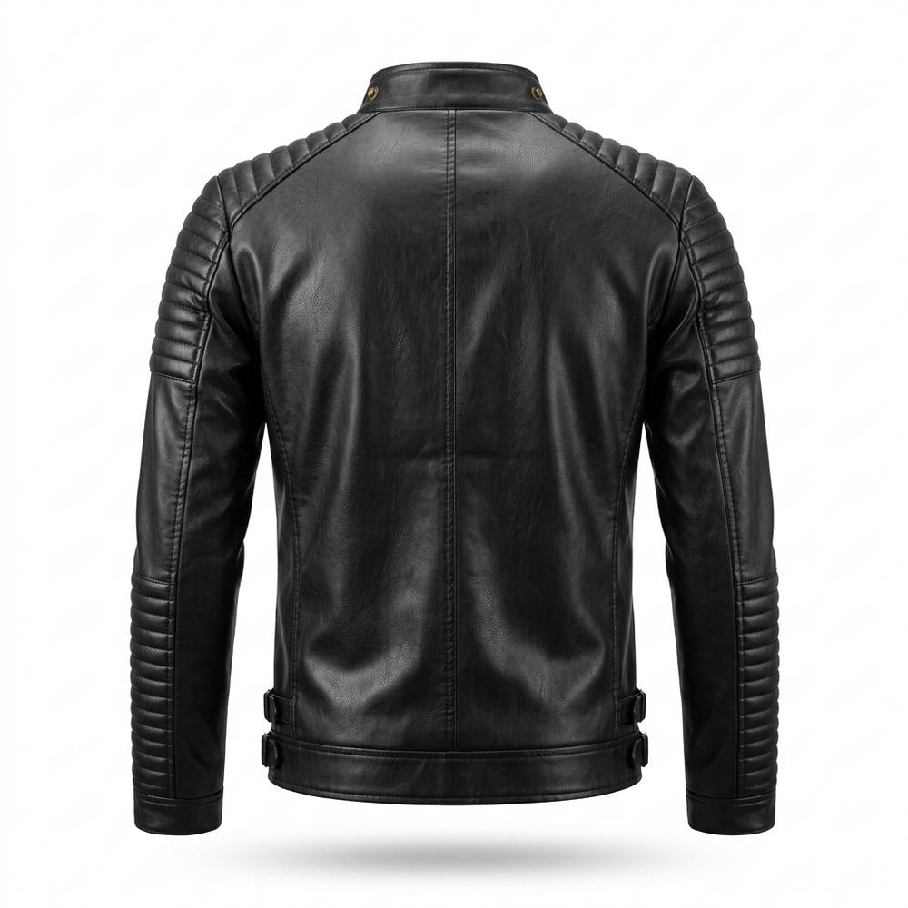Lederjacken Outlet24 - Visik | Tailliert Gesteppt Lederjacke Herren