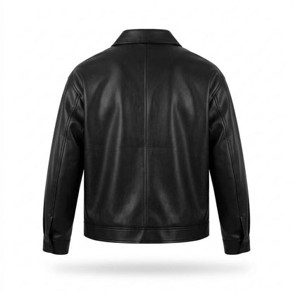 Lederjacken Outlet24 - Euvak | Reißverschluss Glatt Lederjacke Herren