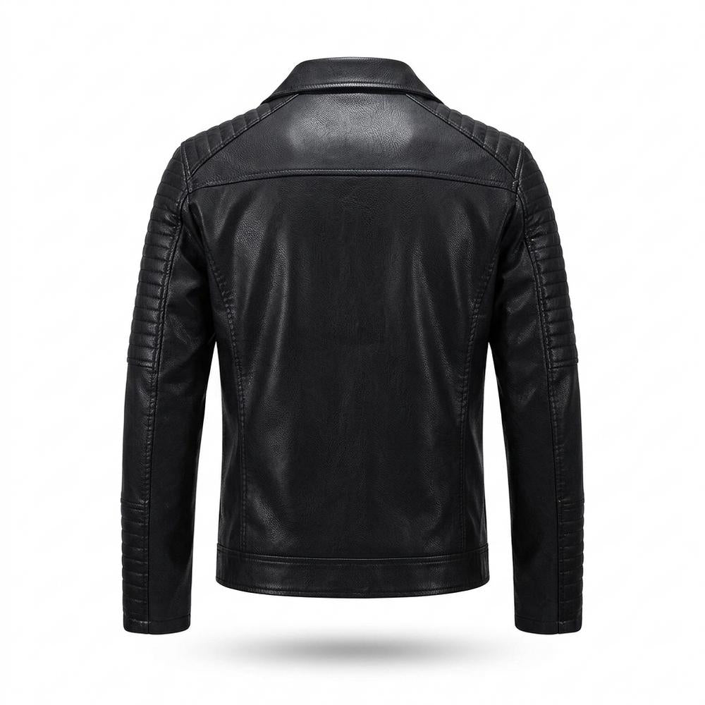 Lederjacken Outlet24 - Kapas | Gesteppte Taillierte Lederjacke Herren