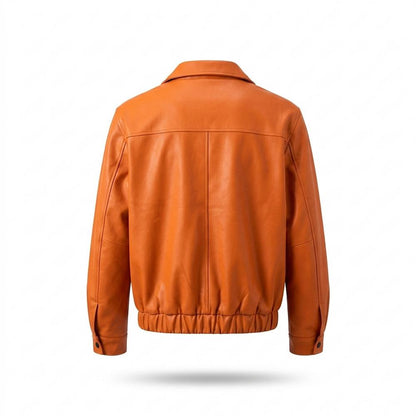 Lederjacken Outlet24 - Rizan | Gefütterte Glatte Lederjacke Herren