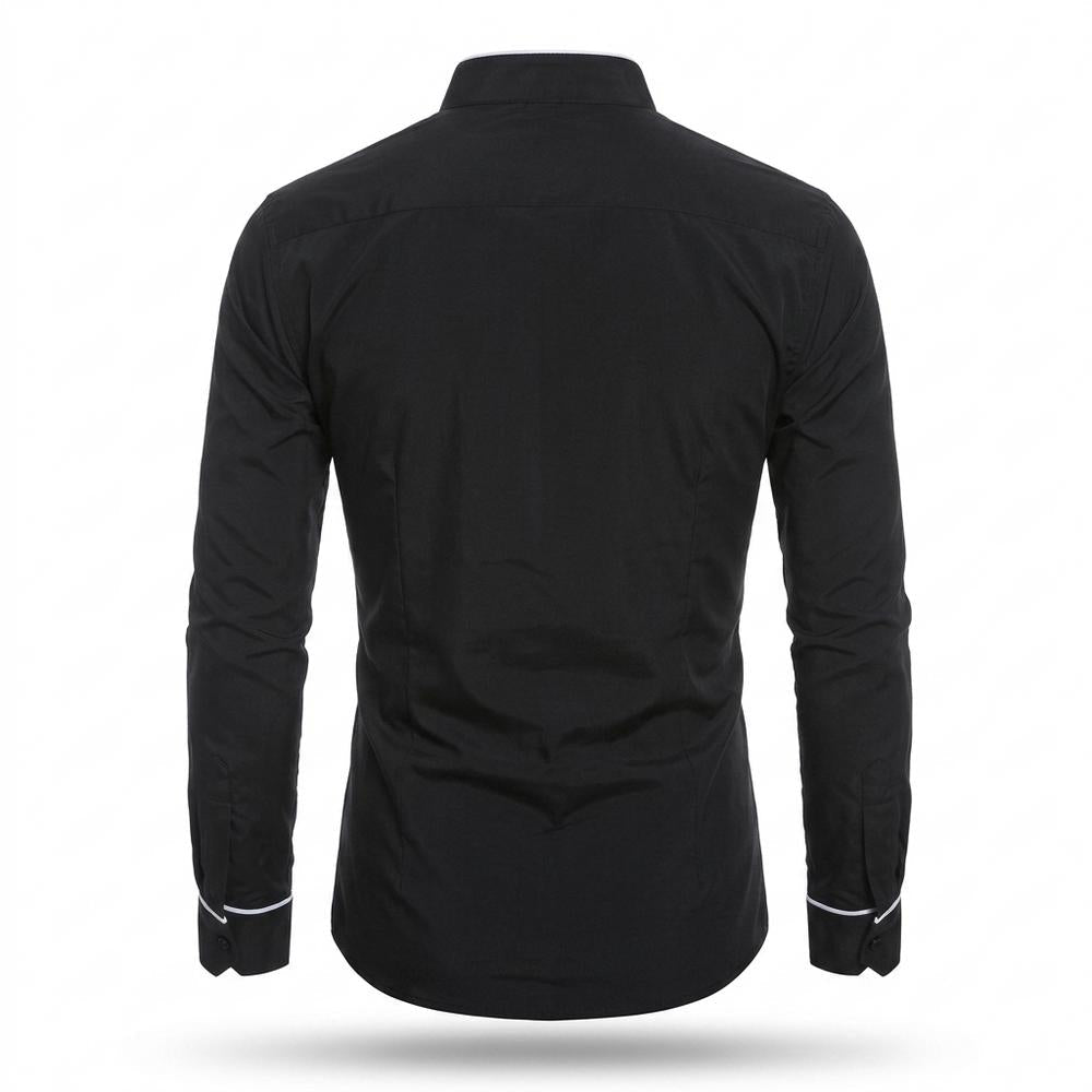 Lederjacken Outlet24 - Eavis | Tailliert Gepaspelt Lederjacke Herren