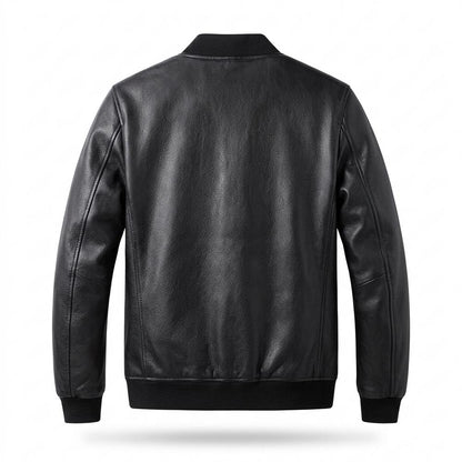 Lederjacken Outlet24 - Libum | Gefüttert Genarbt Lederjacke Herren