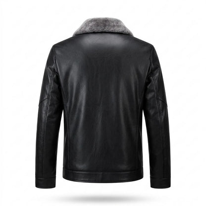 Lederjacken Outlet24 - Cobat | Gefüttert Reißverschluss Lederjacke Herren