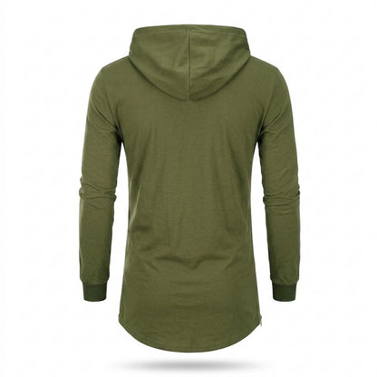 Lederjacken Outlet24 - Veven | Langgeschnitten Langärmlig Hoodie Herren