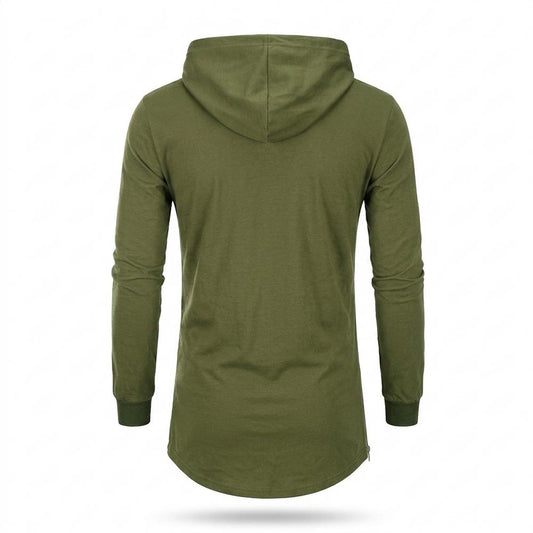 Lederjacken Outlet24 - Veven | Langgeschnitten Langärmlig Hoodie Herren