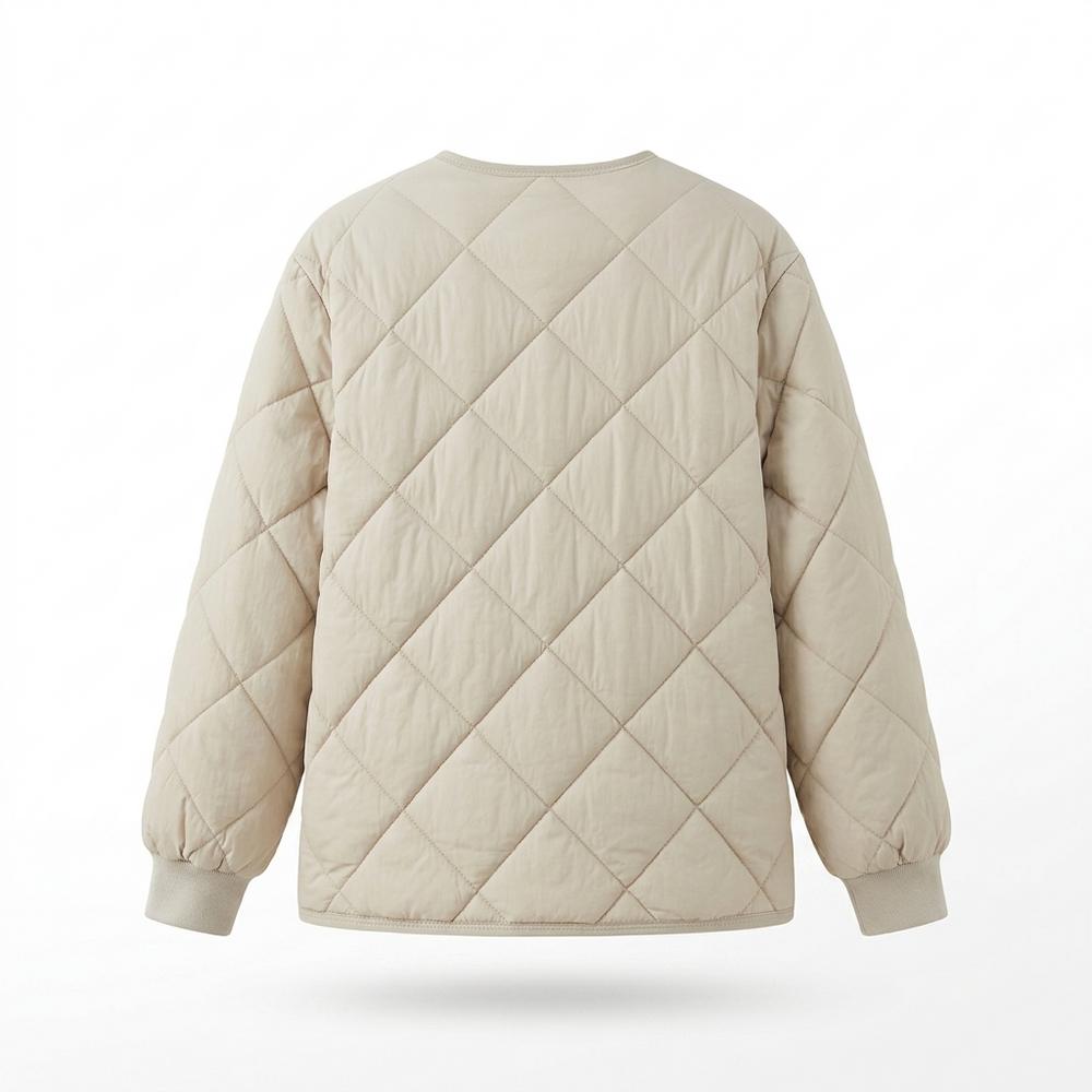 Lederjacken Outlet24 - Yaged | Gesteppt Kragenlos Jacke Damen