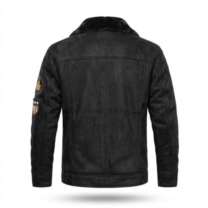 Lederjacken Outlet24 - Yibav | Gefüttert Geknöpft Wildleder-Jacke Herren