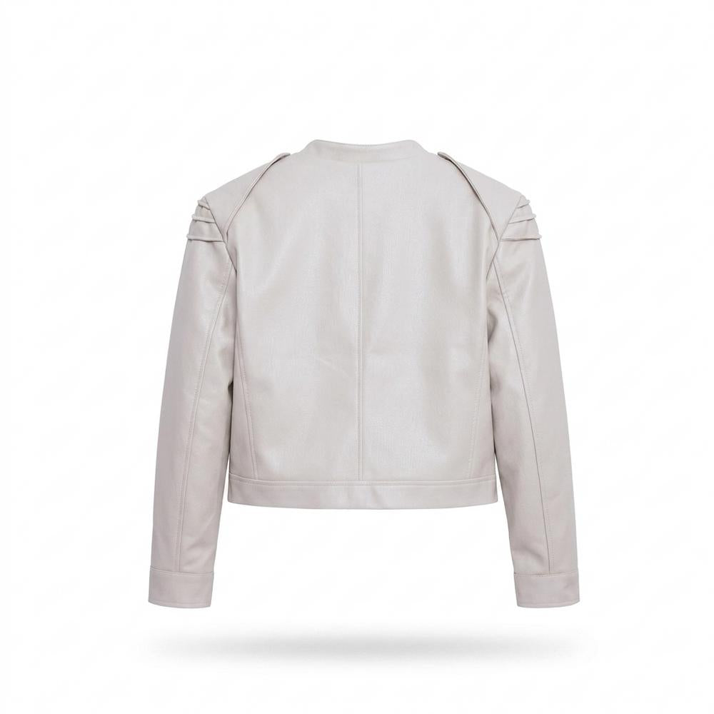 Lederjacken Outlet24 - Vilal | Glatt Tailliert Lederjacke Damen