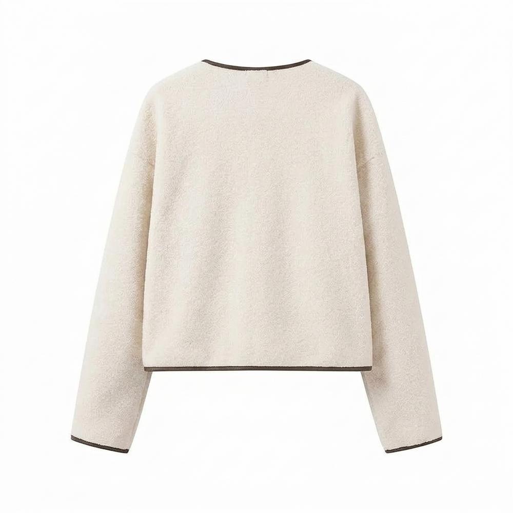 Lederjacken Outlet24 - Tikot | Paspeliert Kragenlos Jacke Damen