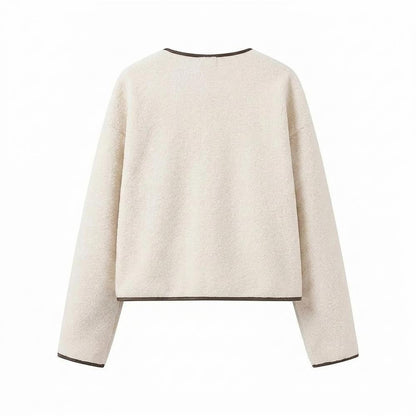 Lederjacken Outlet24 - Tikot | Paspeliert Kragenlos Jacke Damen