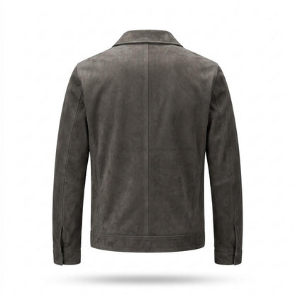 Lederjacken Outlet24 - Miguk | Gerade Matte Wildleder-Jacke Herren