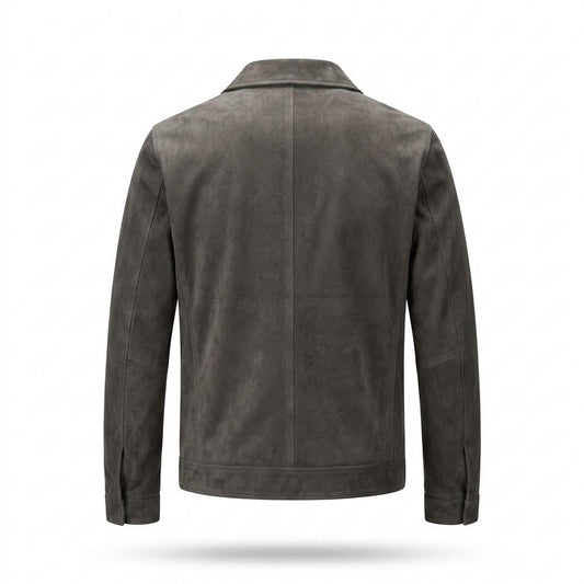 Lederjacken Outlet24 - Miguk | Gerade Matte Wildleder-Jacke Herren