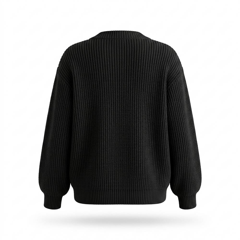 Lederjacken Outlet24 - Larir | Gerippte Langärmlige Strickjacke Damen
