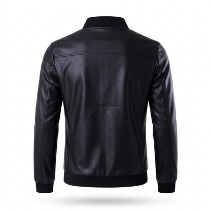 Lederjacken Outlet24 - Zesev | Glatte Gefütterte Lederjacke Herren