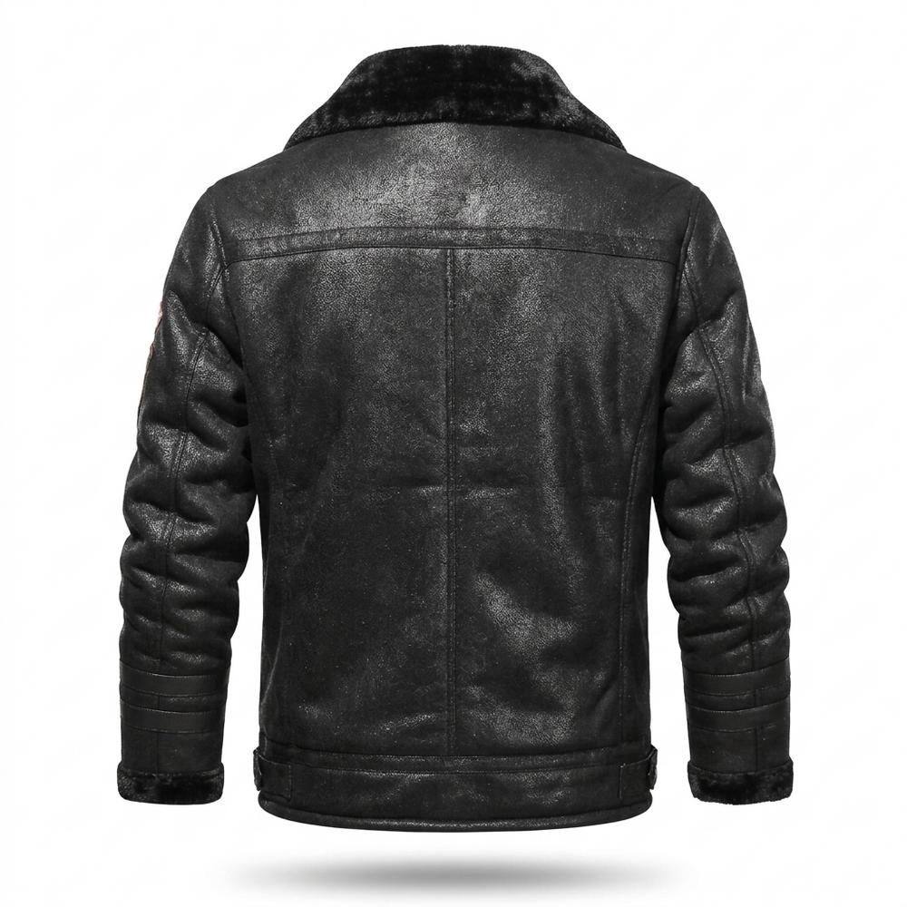 Lederjacken Outlet24 - Sosir | Warm Gefüttert Lederjacke Herren