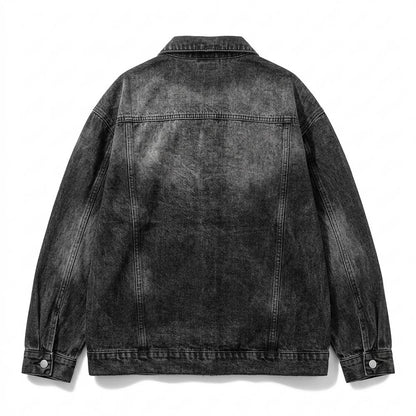 Lederjacken Outlet24 - Nifat | Verwaschen Oversized Jacke Unisex