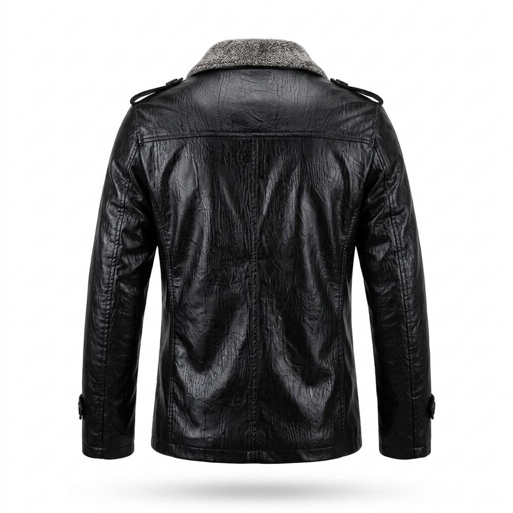 Lederjacken Outlet24 - Kuzor | Gefüttert Strukturiert Lederjacke Herren