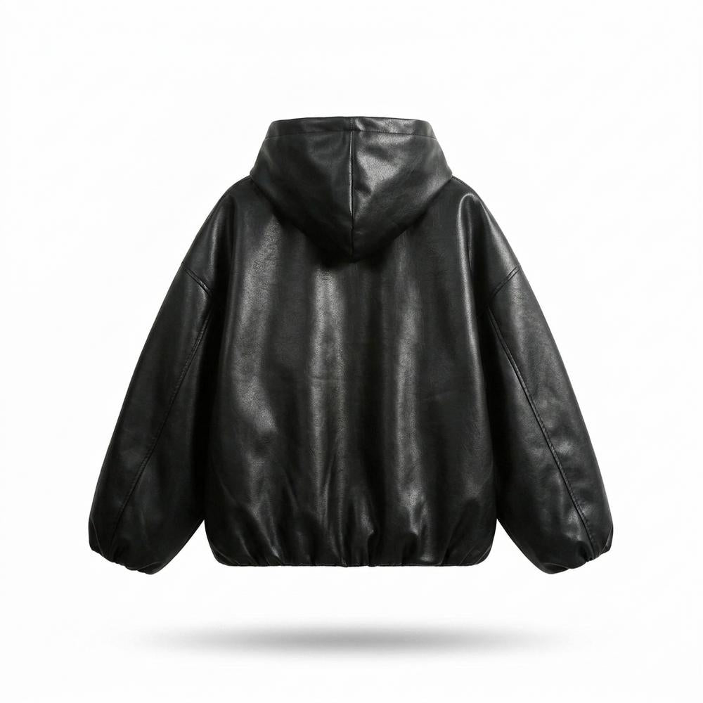 Lederjacken Outlet24 - Duror | Gefüttert Oversize Lederjacke Unisex