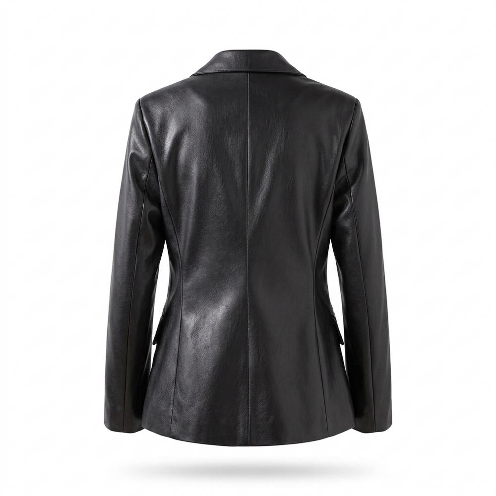 Lederjacken Outlet24 - Zalek | Tailliert Glatt Lederjacke Damen