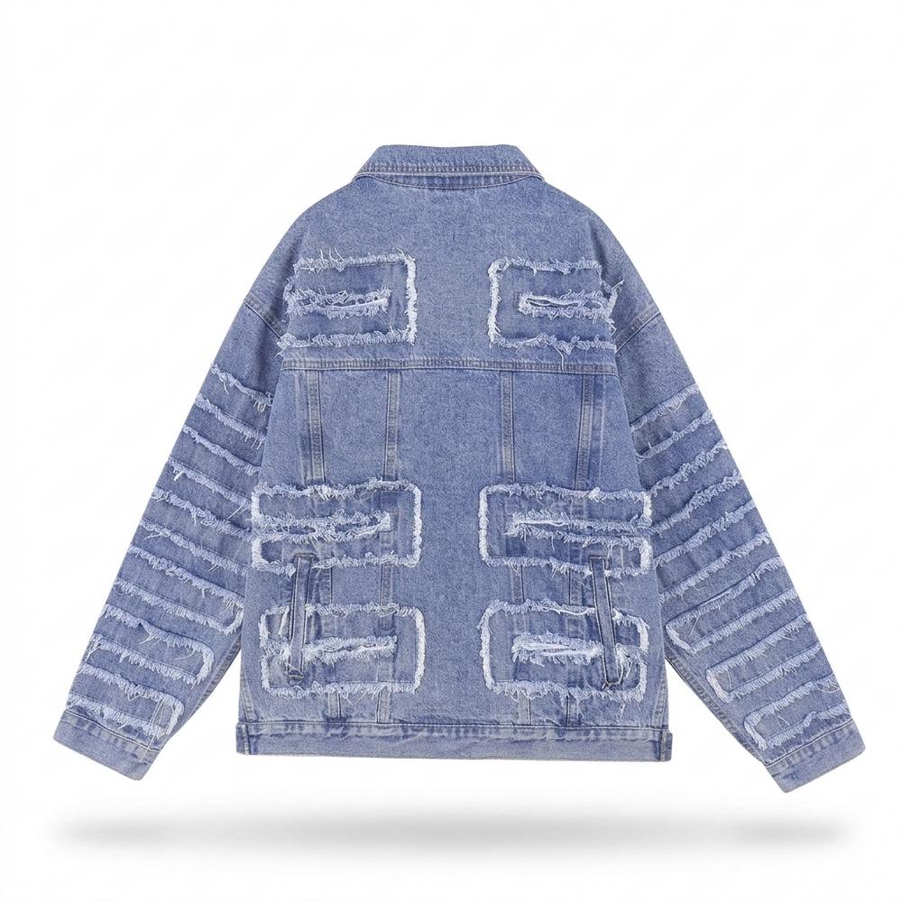 Lederjacken Outlet24 - Elron | Fransige Verwaschene Jacke Unisex